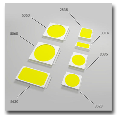 2835-3528-5050 LED lighting chips in strips