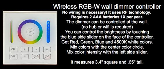 Wall mounted LED strip light controller